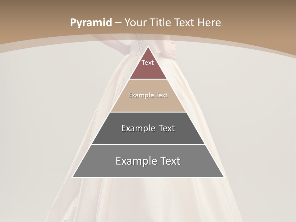 A Beautiful Woman In A Wedding Dress Powerpoint Template PowerPoint Template