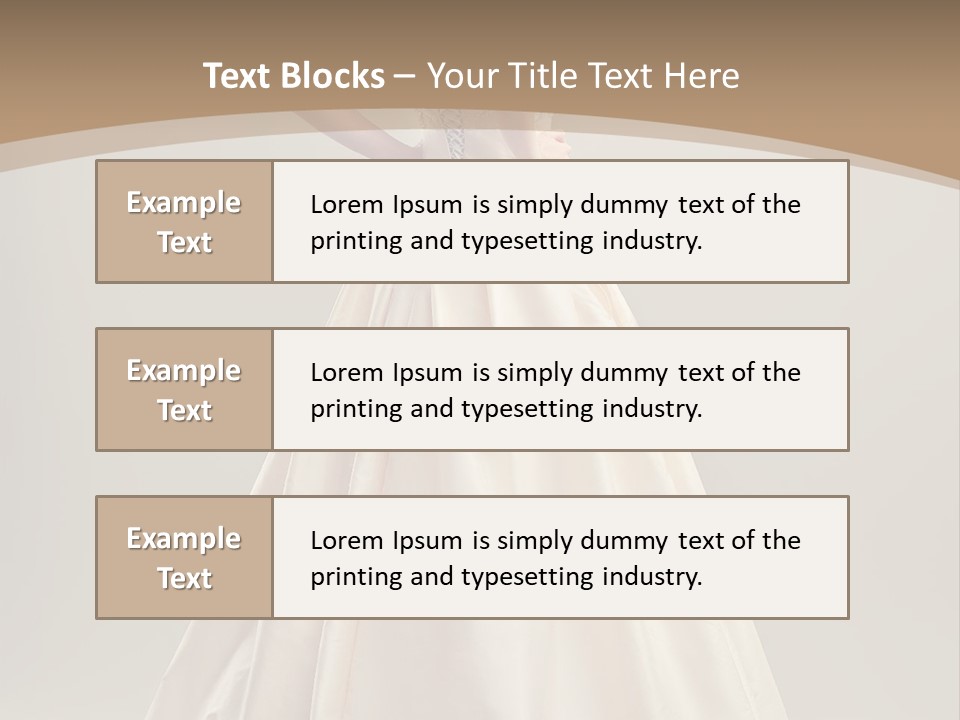 A Beautiful Woman In A Wedding Dress Powerpoint Template PowerPoint Template