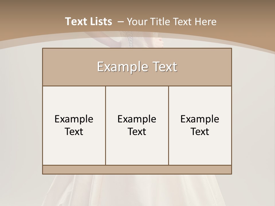 A Beautiful Woman In A Wedding Dress Powerpoint Template PowerPoint Template