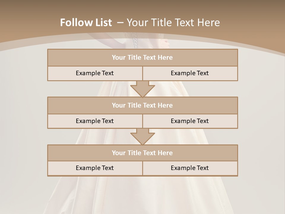 A Beautiful Woman In A Wedding Dress Powerpoint Template PowerPoint Template