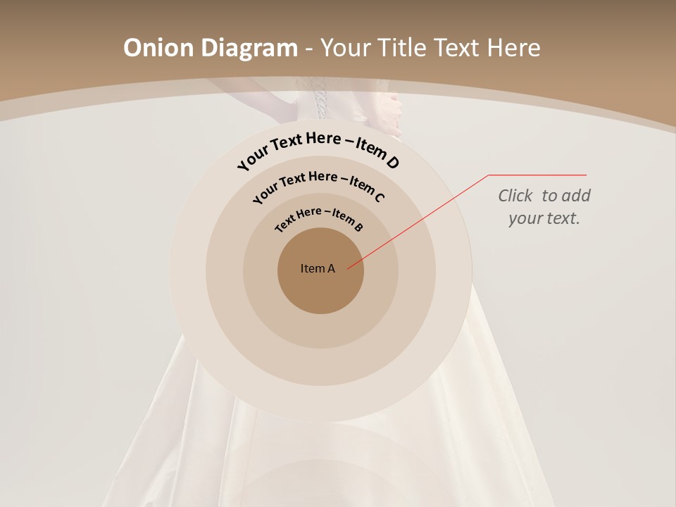 A Beautiful Woman In A Wedding Dress Powerpoint Template PowerPoint Template