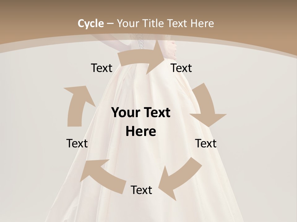 A Beautiful Woman In A Wedding Dress Powerpoint Template PowerPoint Template