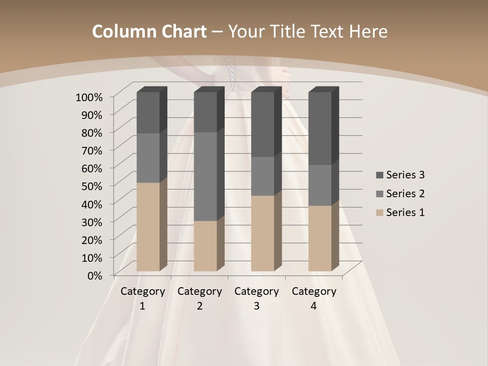 A Beautiful Woman In A Wedding Dress Powerpoint Template PowerPoint Template