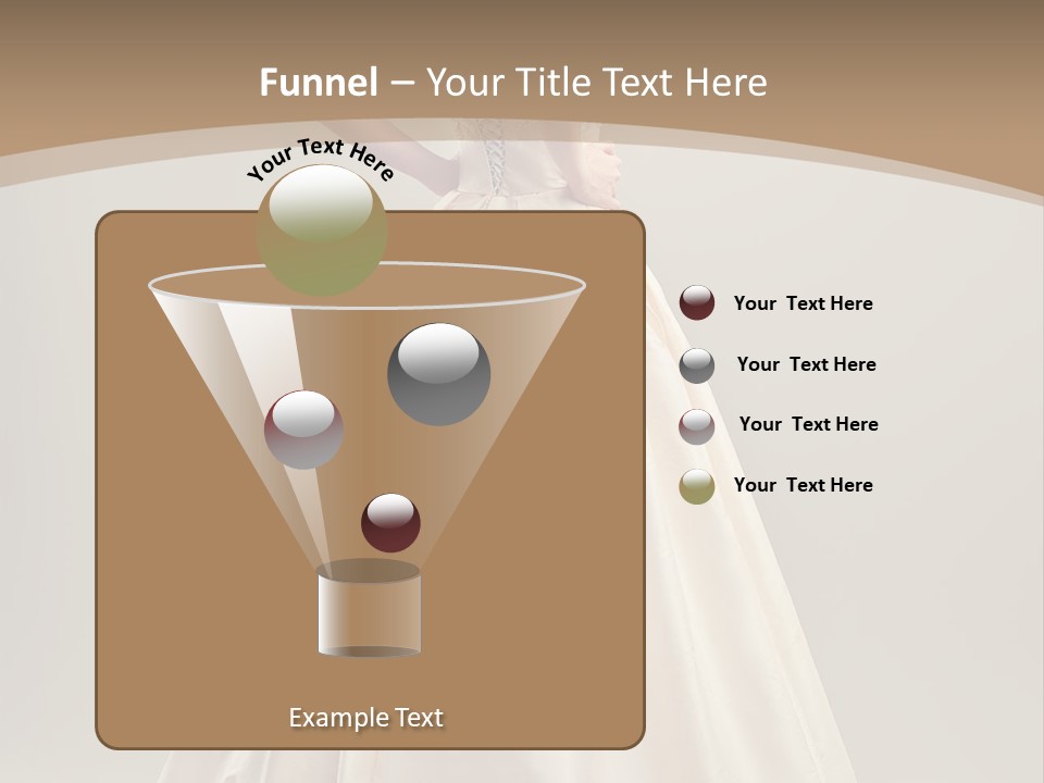 A Beautiful Woman In A Wedding Dress Powerpoint Template PowerPoint Template