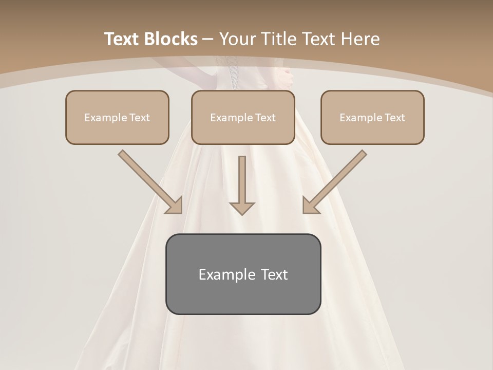 A Beautiful Woman In A Wedding Dress Powerpoint Template PowerPoint Template