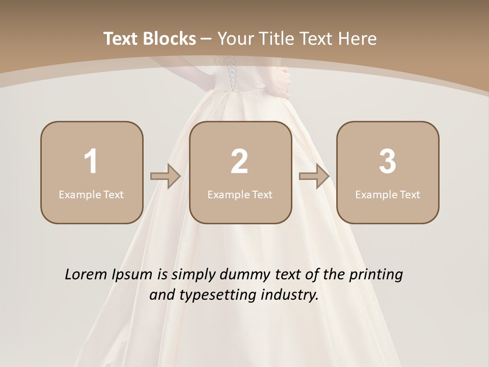 A Beautiful Woman In A Wedding Dress Powerpoint Template PowerPoint Template