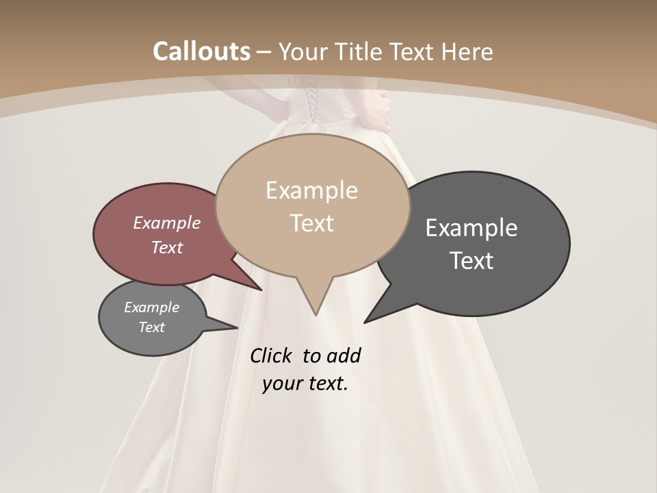 A Beautiful Woman In A Wedding Dress Powerpoint Template PowerPoint Template
