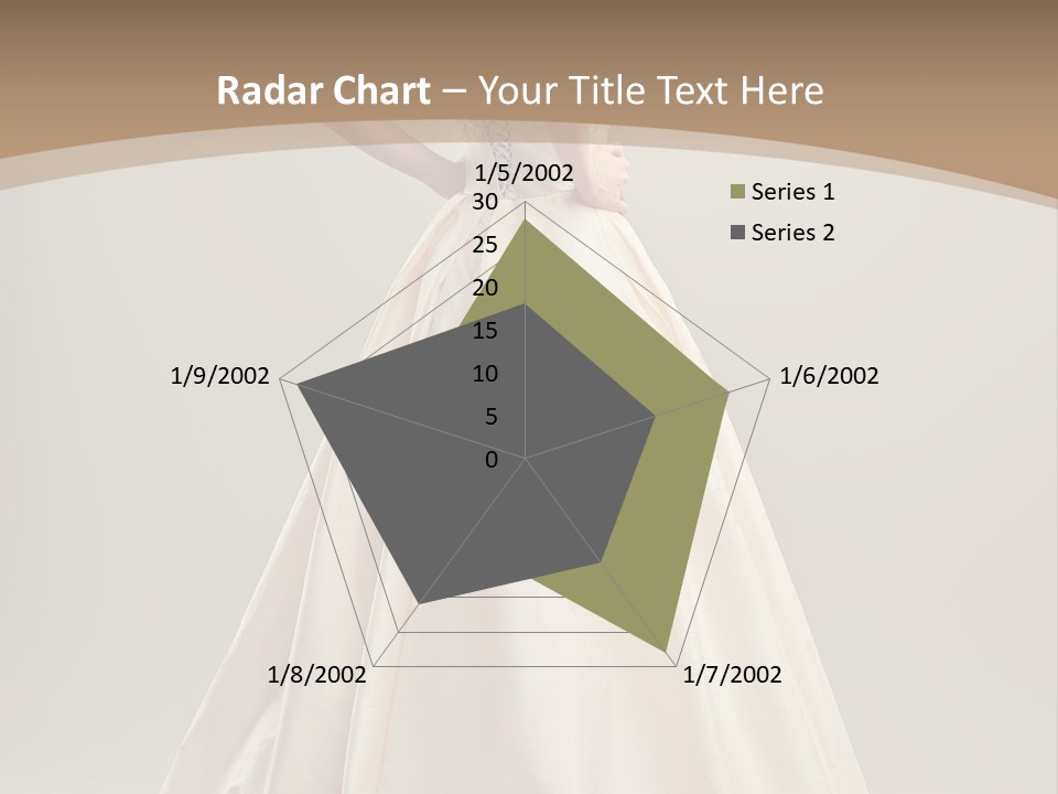 A Beautiful Woman In A Wedding Dress Powerpoint Template PowerPoint Template