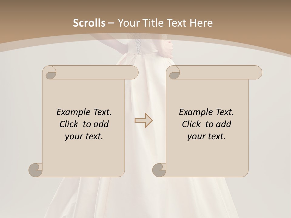 A Beautiful Woman In A Wedding Dress Powerpoint Template PowerPoint Template