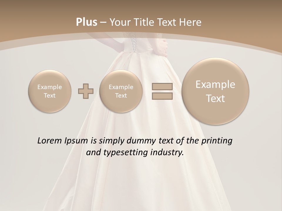 A Beautiful Woman In A Wedding Dress Powerpoint Template PowerPoint Template
