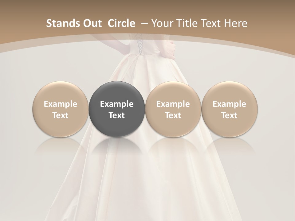 A Beautiful Woman In A Wedding Dress Powerpoint Template PowerPoint Template