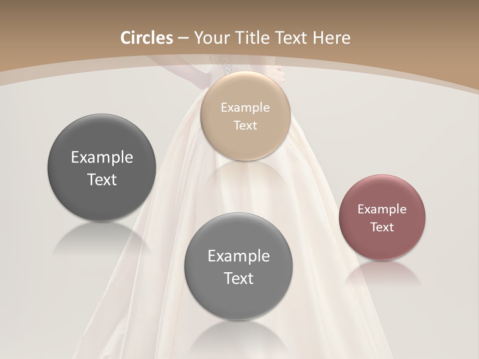 A Beautiful Woman In A Wedding Dress Powerpoint Template PowerPoint Template