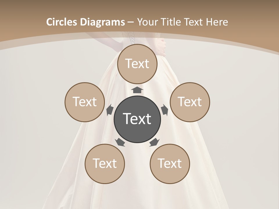 A Beautiful Woman In A Wedding Dress Powerpoint Template PowerPoint Template