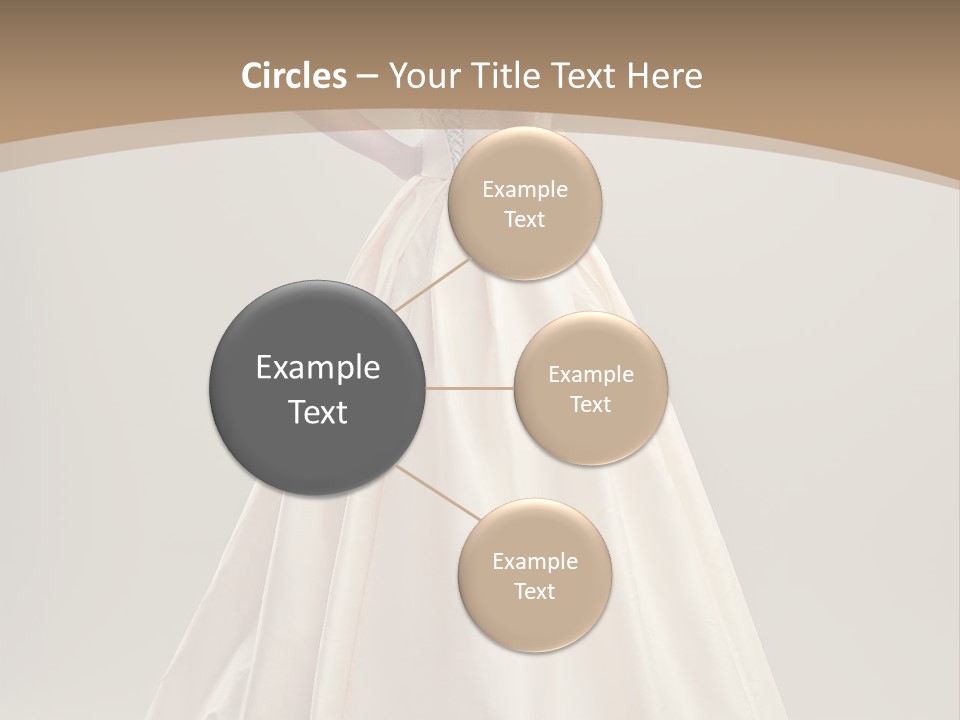 A Beautiful Woman In A Wedding Dress Powerpoint Template PowerPoint Template