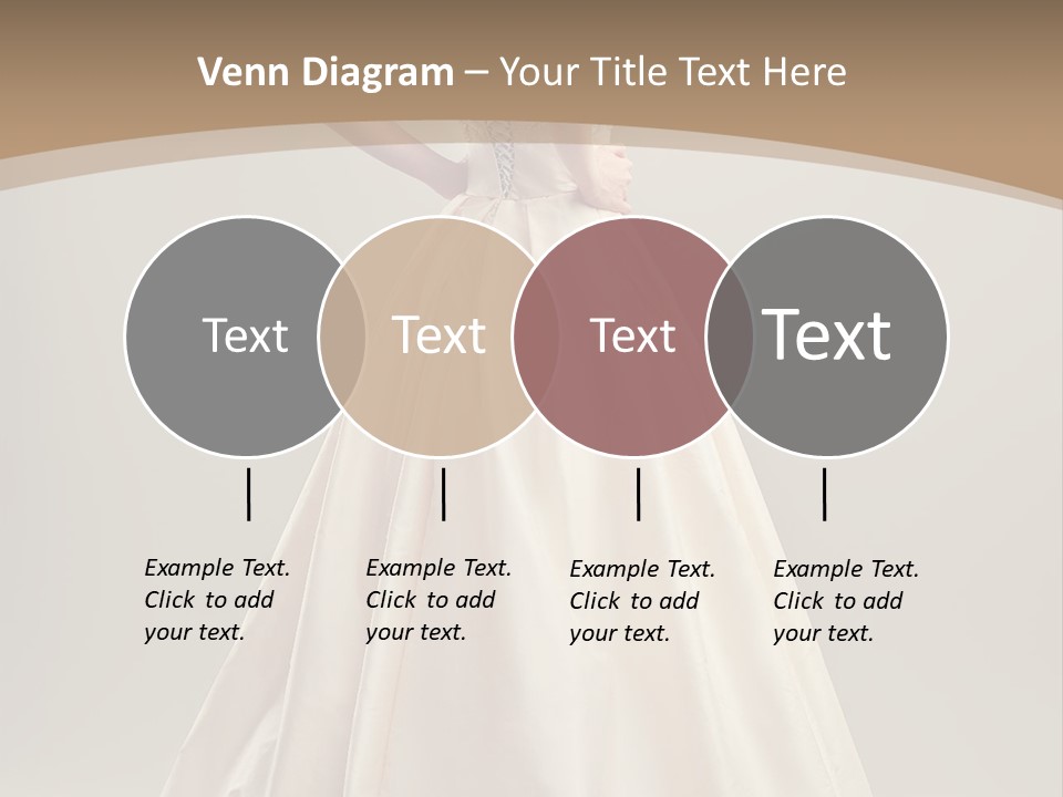 A Beautiful Woman In A Wedding Dress Powerpoint Template PowerPoint Template