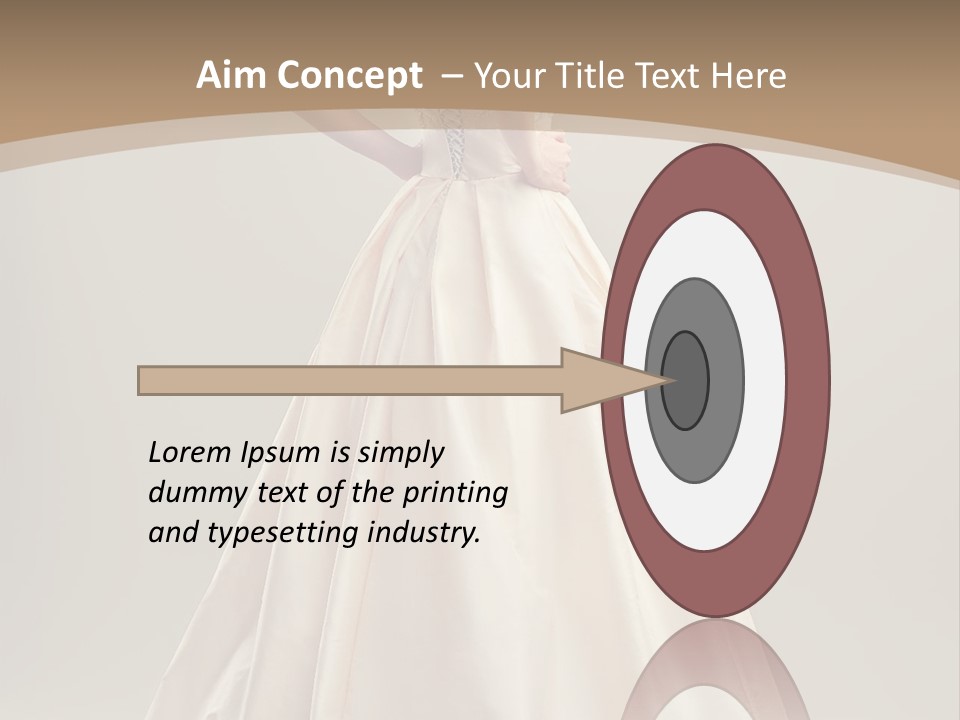 A Beautiful Woman In A Wedding Dress Powerpoint Template PowerPoint Template