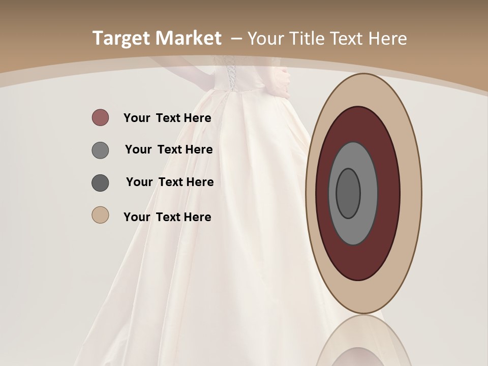 A Beautiful Woman In A Wedding Dress Powerpoint Template PowerPoint Template