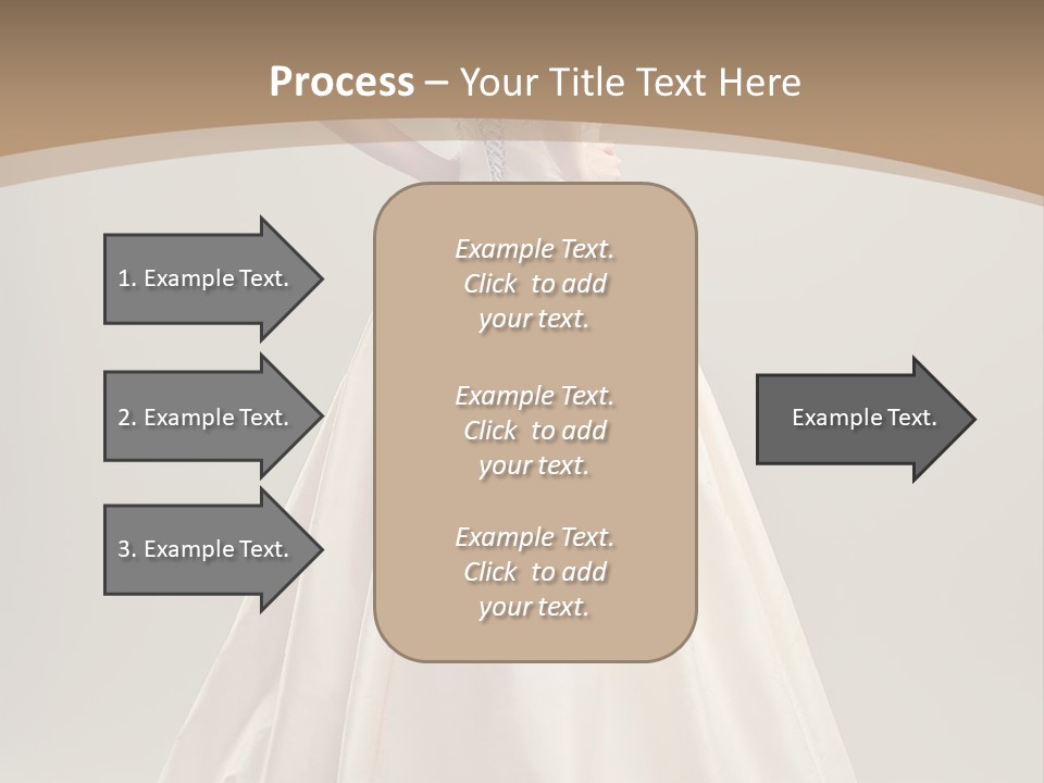 A Beautiful Woman In A Wedding Dress Powerpoint Template PowerPoint Template