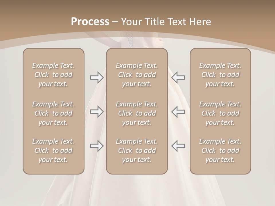 A Beautiful Woman In A Wedding Dress Powerpoint Template PowerPoint Template