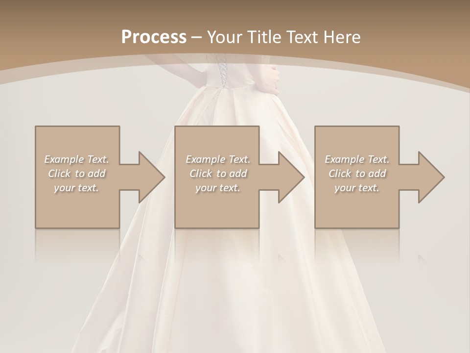 A Beautiful Woman In A Wedding Dress Powerpoint Template PowerPoint Template