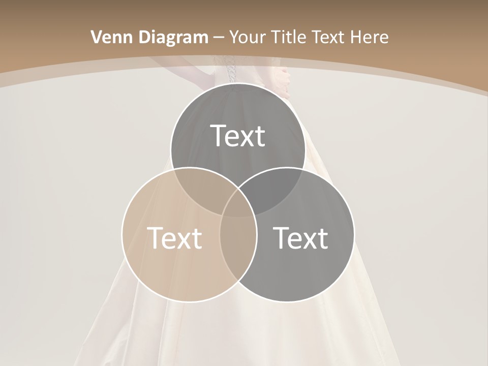 A Beautiful Woman In A Wedding Dress Powerpoint Template PowerPoint Template