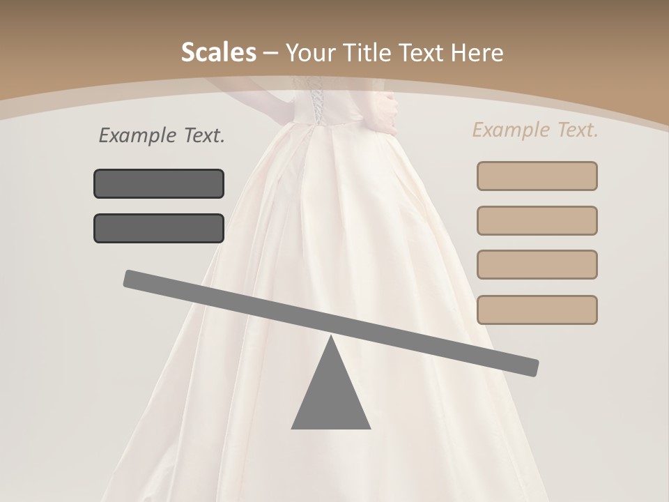 A Beautiful Woman In A Wedding Dress Powerpoint Template PowerPoint Template