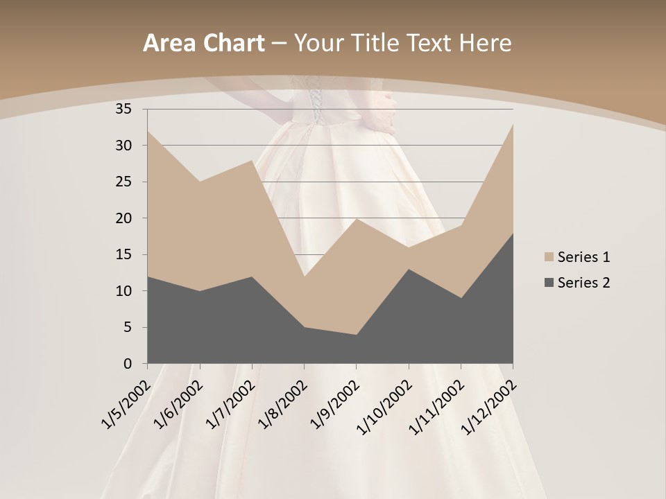 A Beautiful Woman In A Wedding Dress Powerpoint Template PowerPoint Template