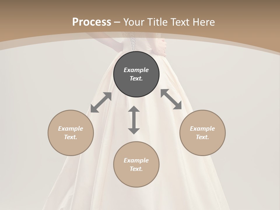 A Beautiful Woman In A Wedding Dress Powerpoint Template PowerPoint Template