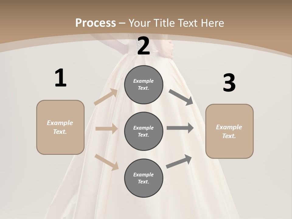 A Beautiful Woman In A Wedding Dress Powerpoint Template PowerPoint Template