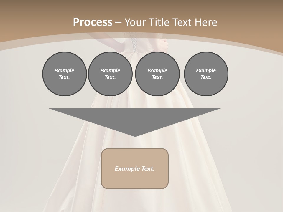 A Beautiful Woman In A Wedding Dress Powerpoint Template PowerPoint Template