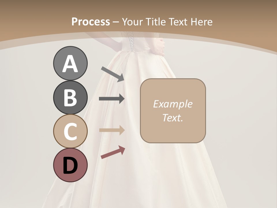 A Beautiful Woman In A Wedding Dress Powerpoint Template PowerPoint Template