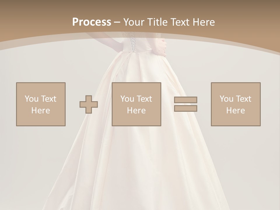 A Beautiful Woman In A Wedding Dress Powerpoint Template PowerPoint Template