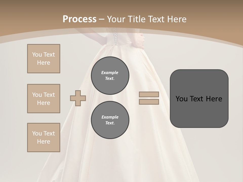 A Beautiful Woman In A Wedding Dress Powerpoint Template PowerPoint Template