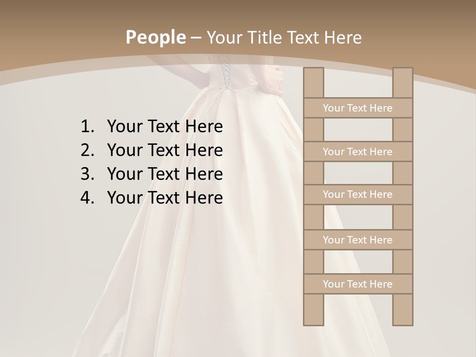 A Beautiful Woman In A Wedding Dress Powerpoint Template PowerPoint Template