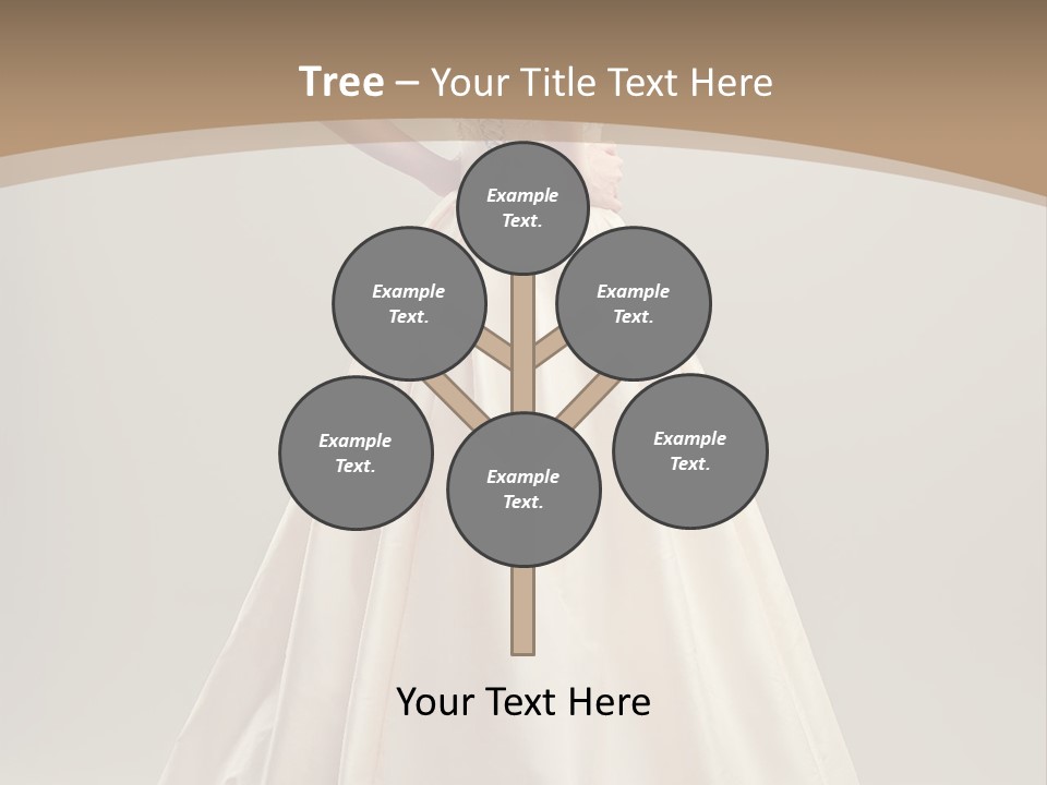 A Beautiful Woman In A Wedding Dress Powerpoint Template PowerPoint Template