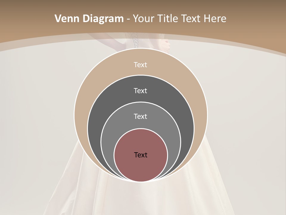 A Beautiful Woman In A Wedding Dress Powerpoint Template PowerPoint Template