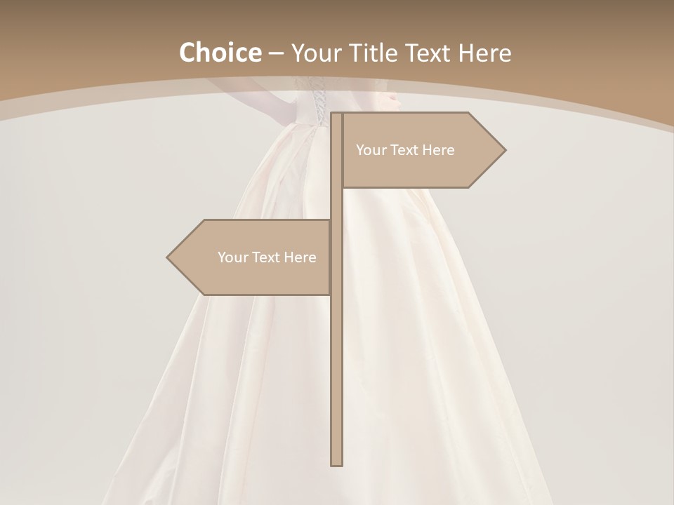 A Beautiful Woman In A Wedding Dress Powerpoint Template PowerPoint Template