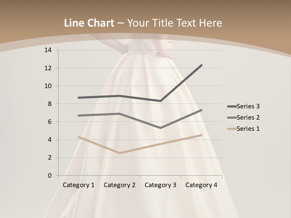 A Beautiful Woman In A Wedding Dress Powerpoint Template PowerPoint Template