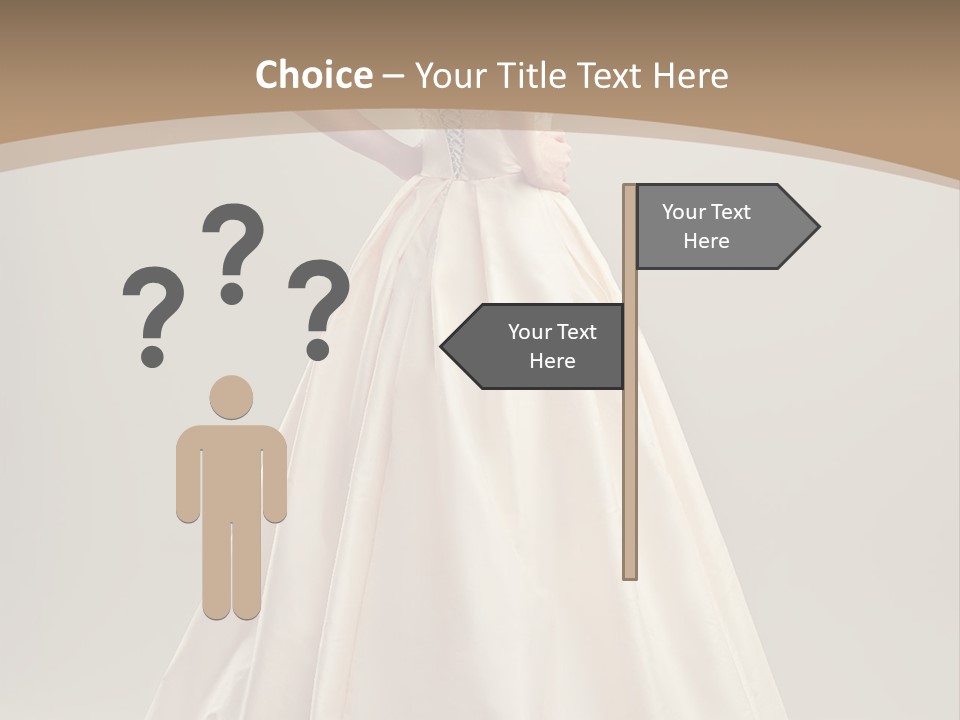 A Beautiful Woman In A Wedding Dress Powerpoint Template PowerPoint Template