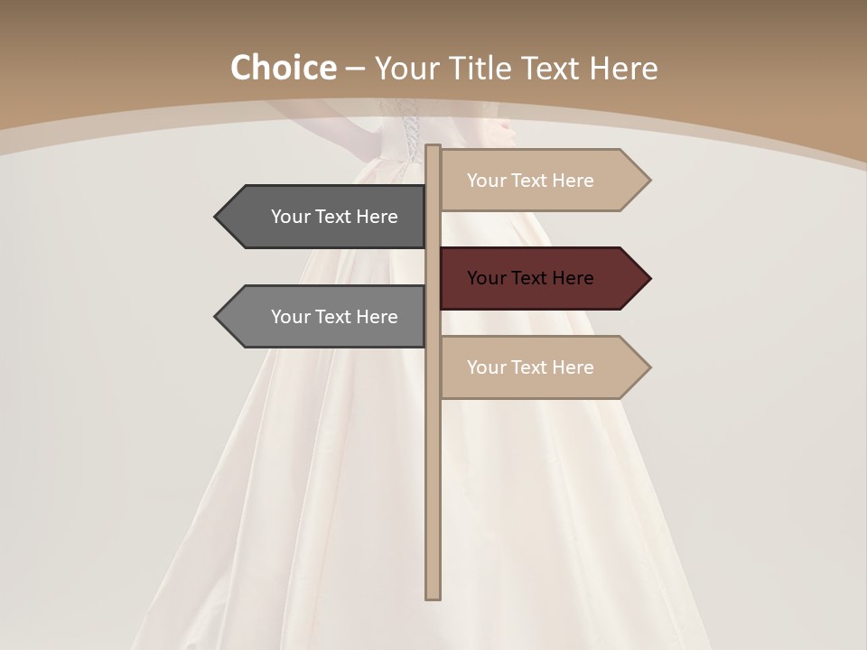 A Beautiful Woman In A Wedding Dress Powerpoint Template PowerPoint Template