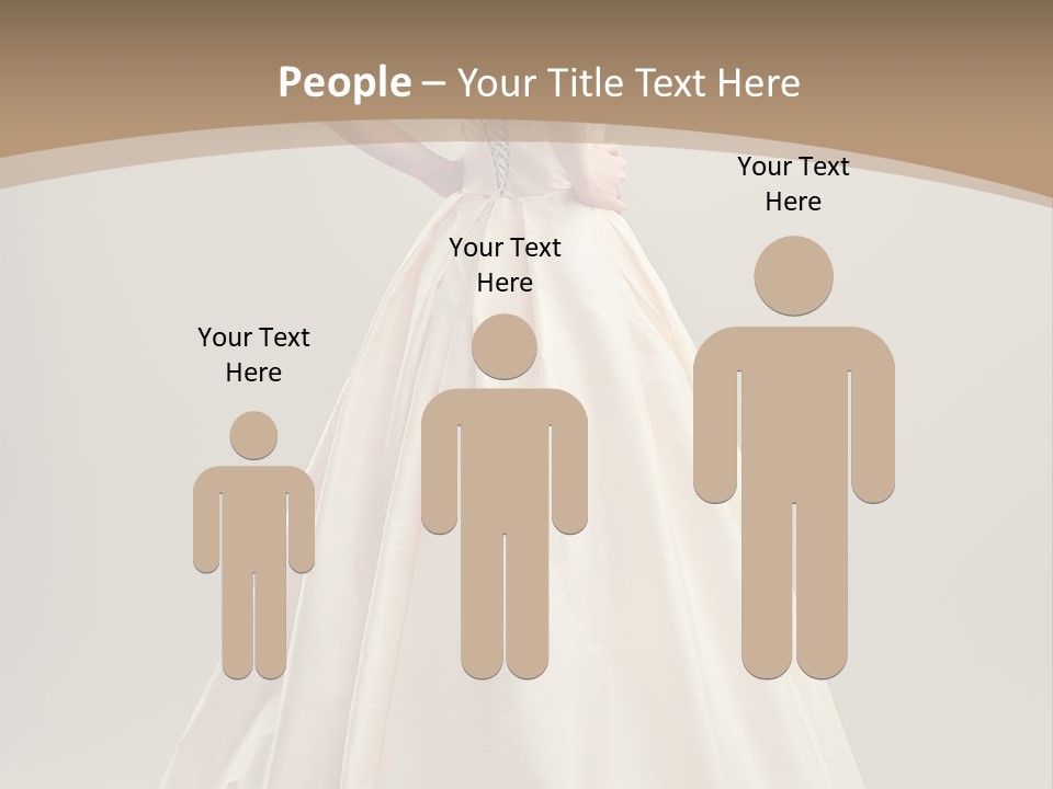 A Beautiful Woman In A Wedding Dress Powerpoint Template PowerPoint Template