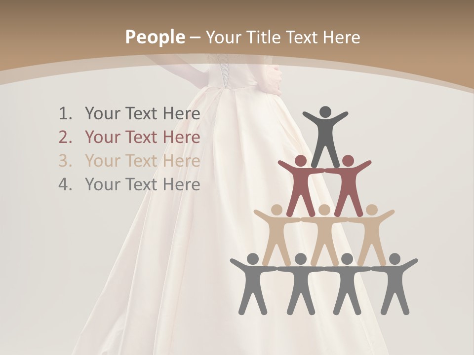 A Beautiful Woman In A Wedding Dress Powerpoint Template PowerPoint Template