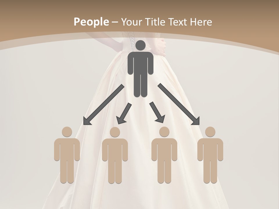A Beautiful Woman In A Wedding Dress Powerpoint Template PowerPoint Template