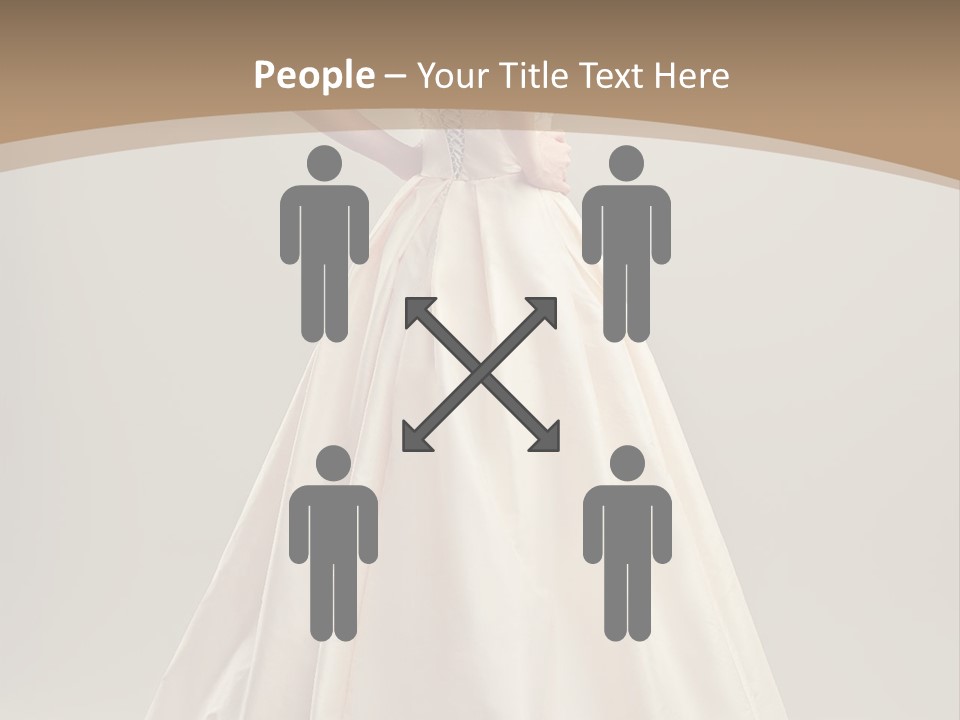 A Beautiful Woman In A Wedding Dress Powerpoint Template PowerPoint Template