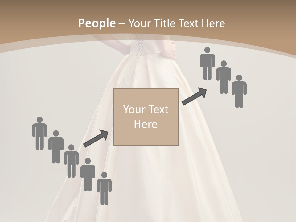 A Beautiful Woman In A Wedding Dress Powerpoint Template PowerPoint Template