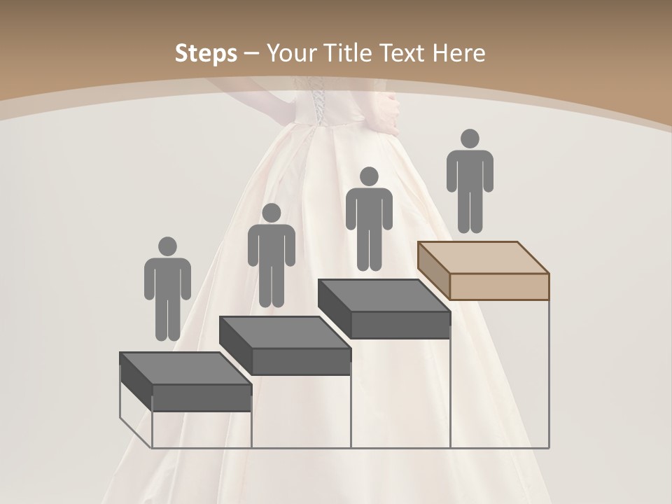 A Beautiful Woman In A Wedding Dress Powerpoint Template PowerPoint Template