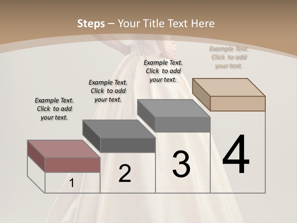 A Beautiful Woman In A Wedding Dress Powerpoint Template PowerPoint Template