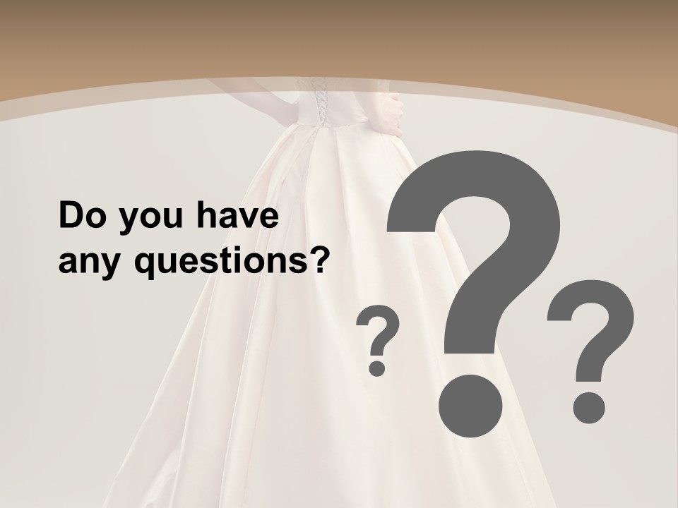 A Beautiful Woman In A Wedding Dress Powerpoint Template PowerPoint Template