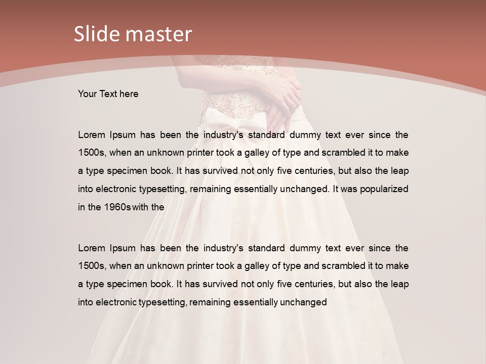 A Woman In A Wedding Dress Powerpoint Template PowerPoint Template