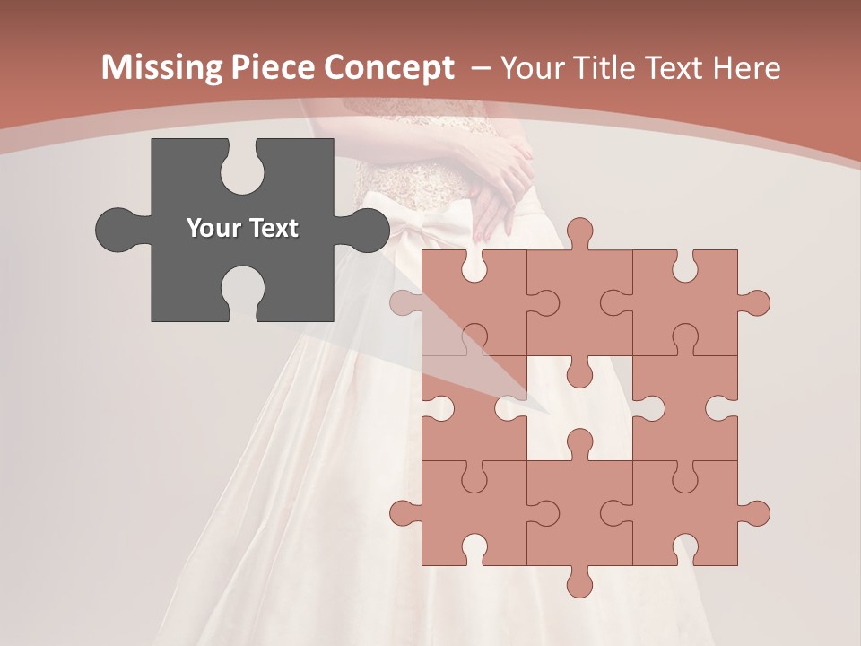 A Woman In A Wedding Dress Powerpoint Template PowerPoint Template